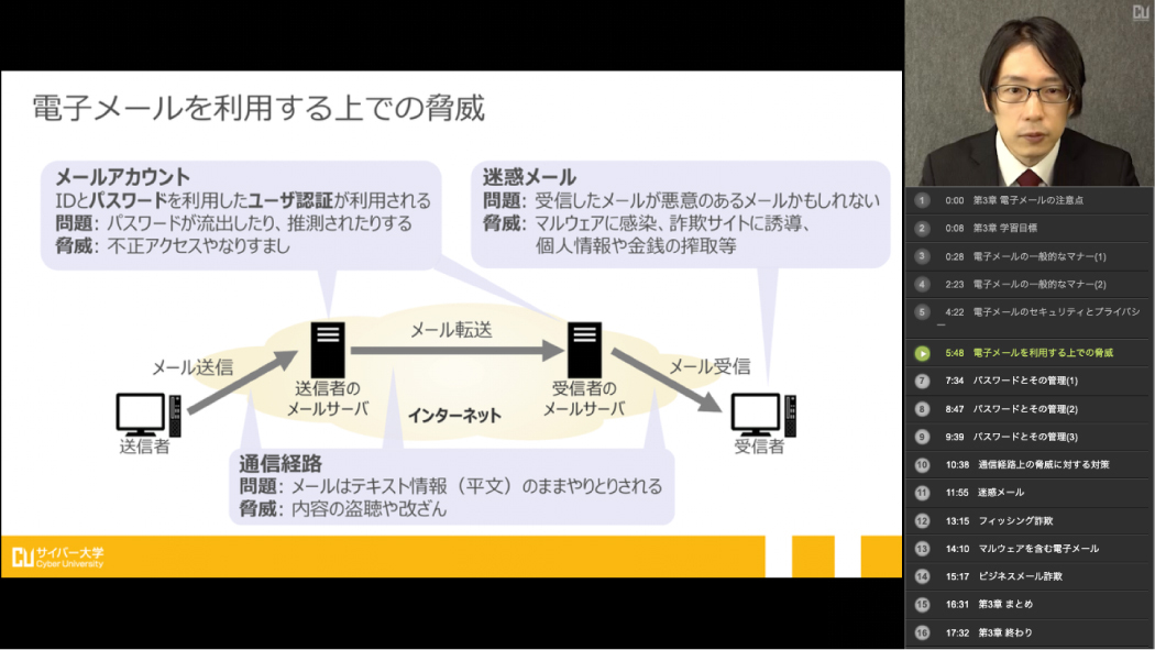 オンデマンド授業動画の視聴