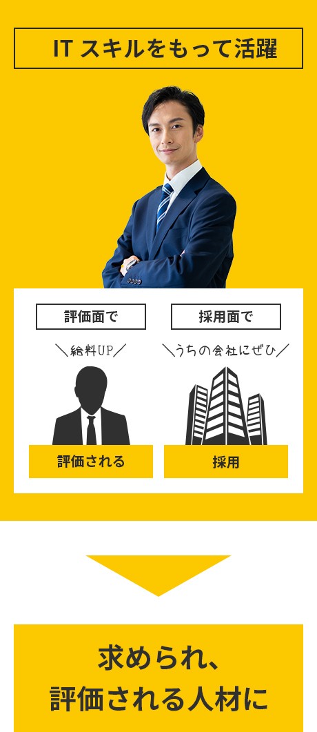 ITスキルをもって活躍：求められ、評価される人材に