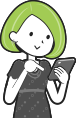 スマホを見る女性イラスト