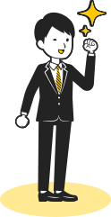 ガッツポーズをする男性イラスト